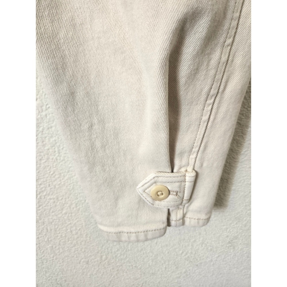 Wilfred Free Womens 4 Cargo Pants Cream High Rise Tapered Button Fly Aritzia - Picture 9 of 13